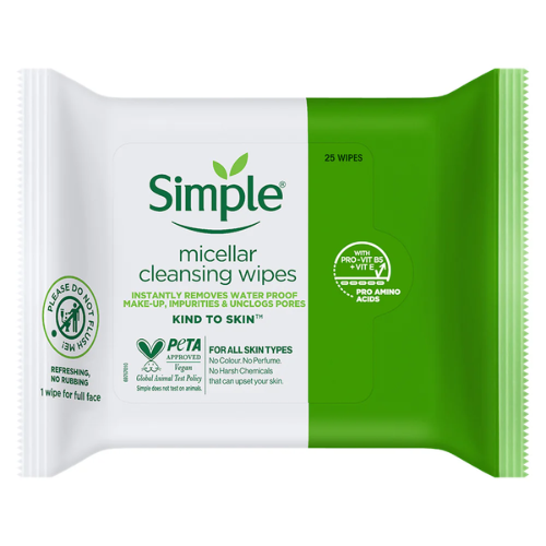 Simple Micellar Cleansing Wipes - 25 wipes