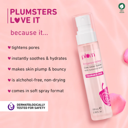 Plum Bulgarian Valley Rose Water Toner for Tighter Pores 100ml