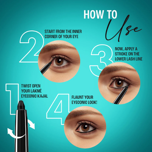 Lakmē 9 to 5 Eyeconic Kajal Twin Pack - Long-Wear Eye Makeup