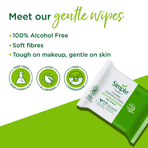 Simple Micellar Cleansing Wipes - 25 wipes