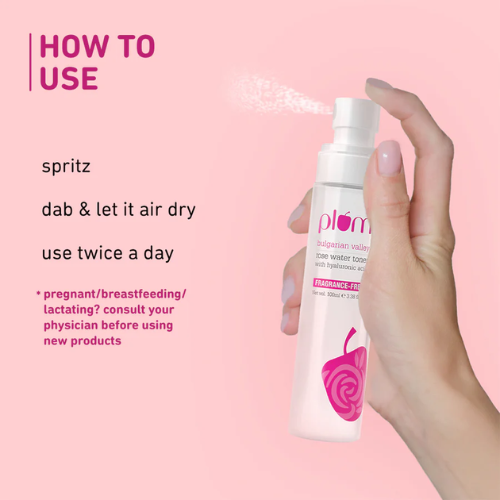 Plum Bulgarian Valley Rose Water Toner for Tighter Pores 100ml