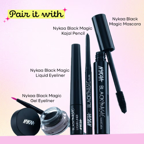Nykaa Black Magic Smudgeproof Kajal Eyeliner Pencil Lasts Upto 24 Hours - Black