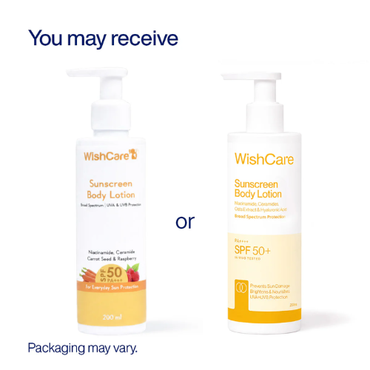 WishCare SPF 50 Sunscreen Body Lotion PA+++ | Broad Spectrum UVA & UVB Protection | Lightweight Body Sunscreen