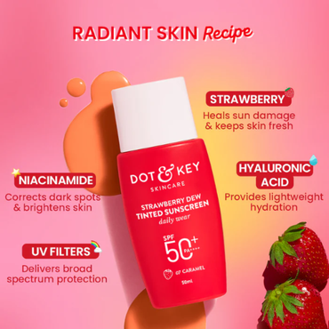 Dot & Key Strawberry Dew Tinted Sunscreen Sand, Pack of 2 100g