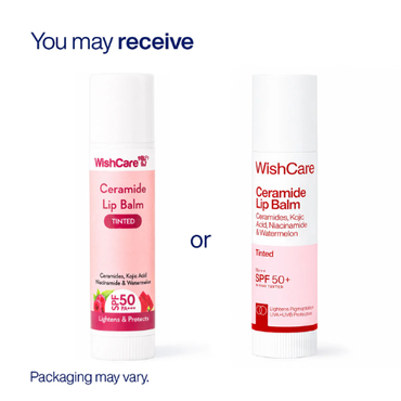 WishCare Ceramide Lip Balm SPF 50 PA+++ (Tinted) | Hydrating Lip Balm with Sun Protection