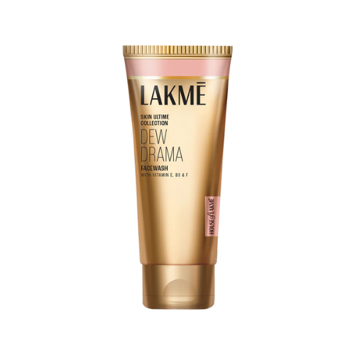 Lakmé Dew Drama Facewash – Pro-Ceramides & 6% Vitamin E + B3 + F Complex for Glowing Skin | 100 g