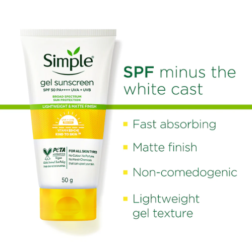 Simple Kind to Skin Gel Sunscreen SPF 50 PA++++