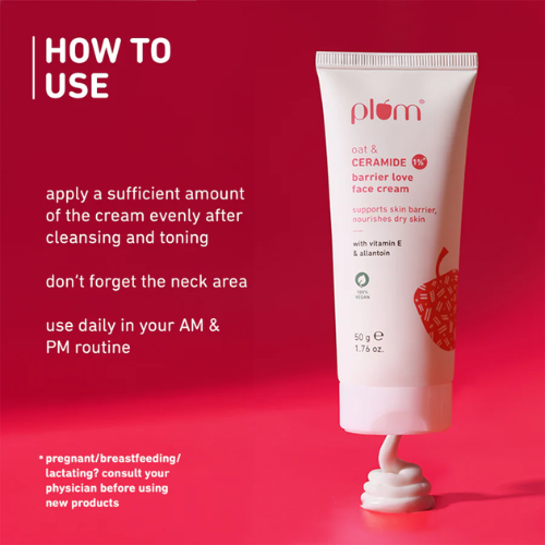 Plum Oat & 1% Ceramide Face Cream for Dry Skin 50g