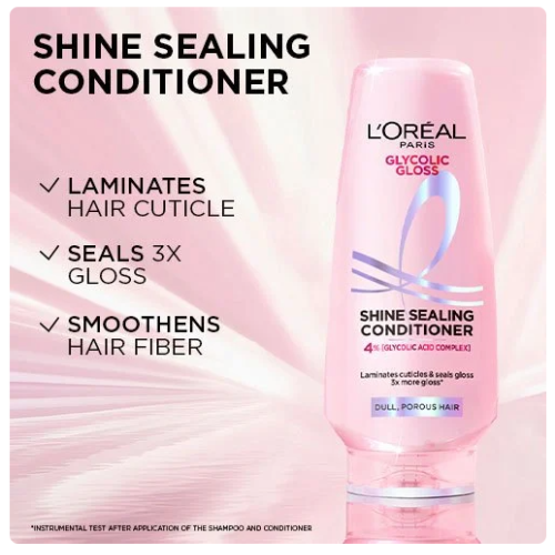 L’Oréal Paris Glycolic Gloss Shine Sealing Conditioner – For Glossy, Smooth Hair
