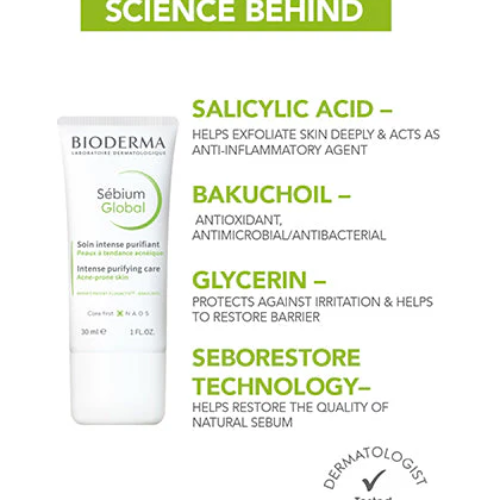 Bioderma Sébium Global | Moisturizer for Oily & Acne-Prone Skin