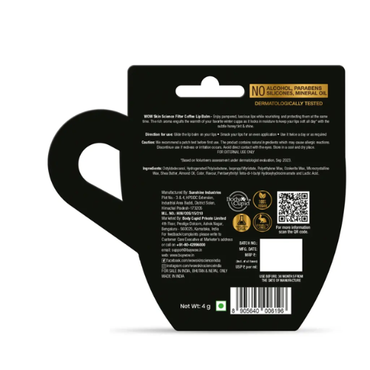 WOW Filter Coffee Lip Balm for Relief From Dry Chapped Lips