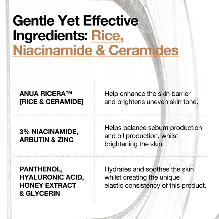 Anua Rice 7+ Ceramide Hydrating Barrier Serum – 50 ml