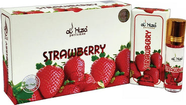 Al-Hiza Strawberry Original Attar - 6ml Roll-On | Sweet & Fruity Perfume Oil (Pack of 6)