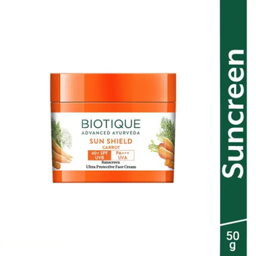Biotique Sun Shield Carrot SPF 40+ Sunscreen 50g