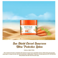 Biotique Sun Shield Carrot SPF 40+ Sunscreen 50g