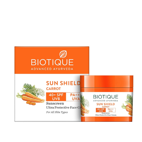 Biotique Sun Shield Carrot SPF 40+ Sunscreen 50g