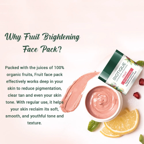 Biotique Fruit Brightening Tan Removal Face Pack