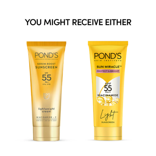 POND’S Sun Miracle SPF 55 PA+++ Light Sunscreen