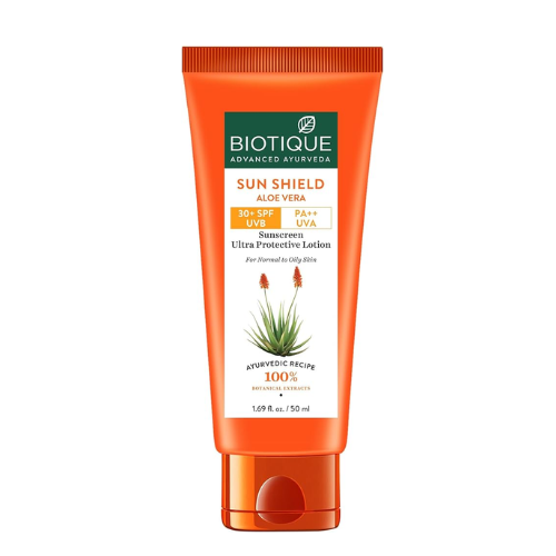 Biotique Sun Shield Aloe Vera SPF 30+  Sunscreen Lotion