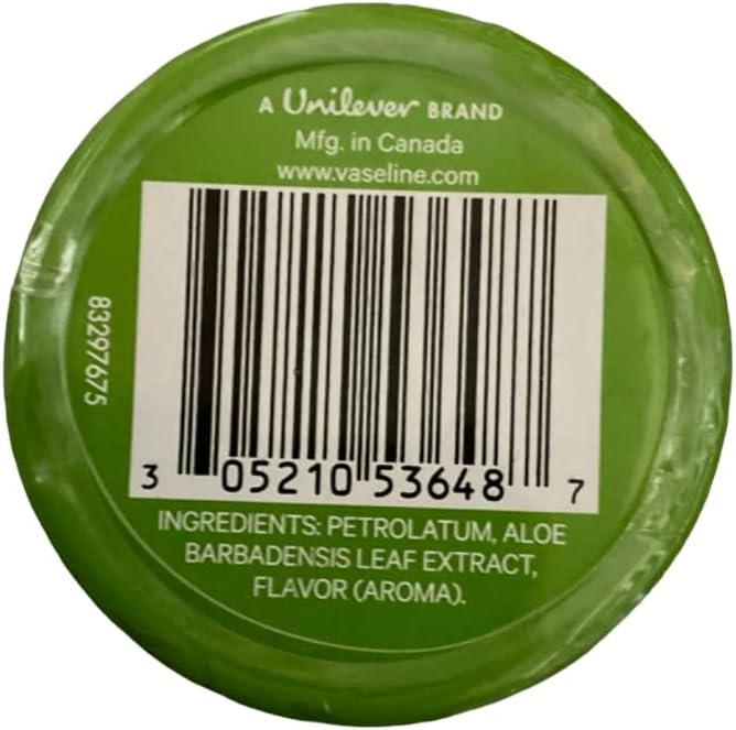 Vaseline Lip Therapy Lip Balm Tin, Aloe Vera, 0.6 oz