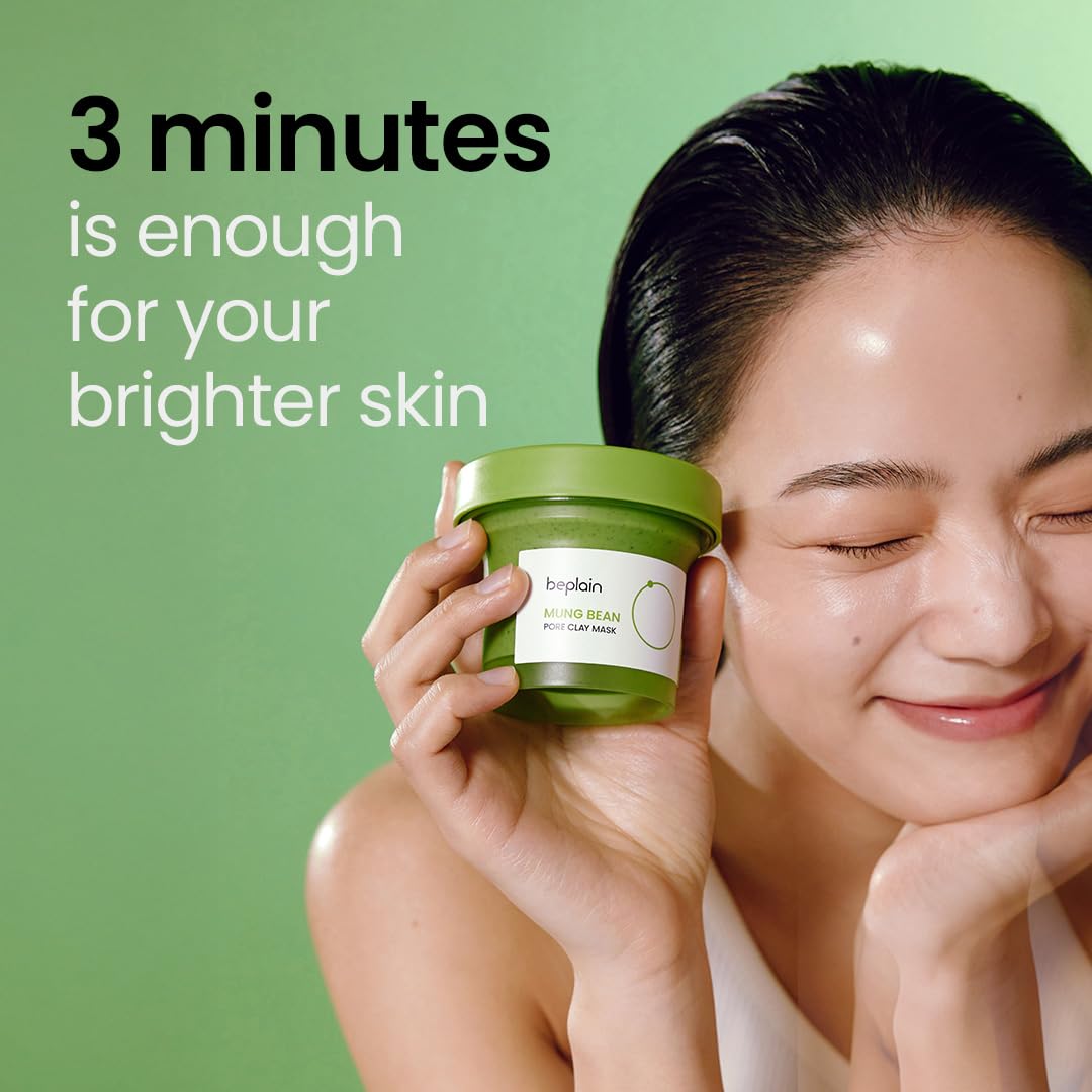 beplain Mung Bean Pore Clay Mask (120ml) | Deep-Cleansing & Pore Refining