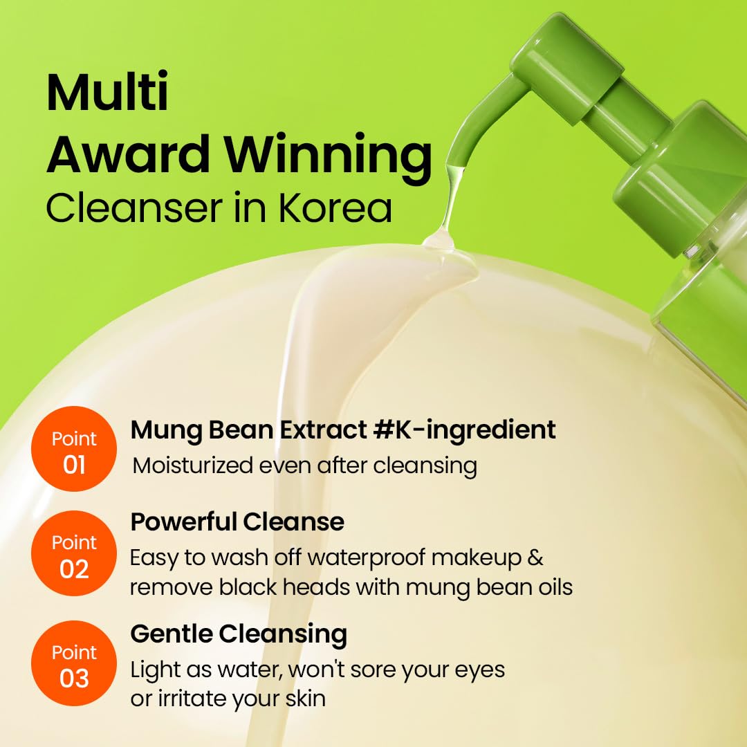 Beplain Greenful Vegan Cleansing Oil (200ml) | Gentle Makeup Remover & Daily Cleanser