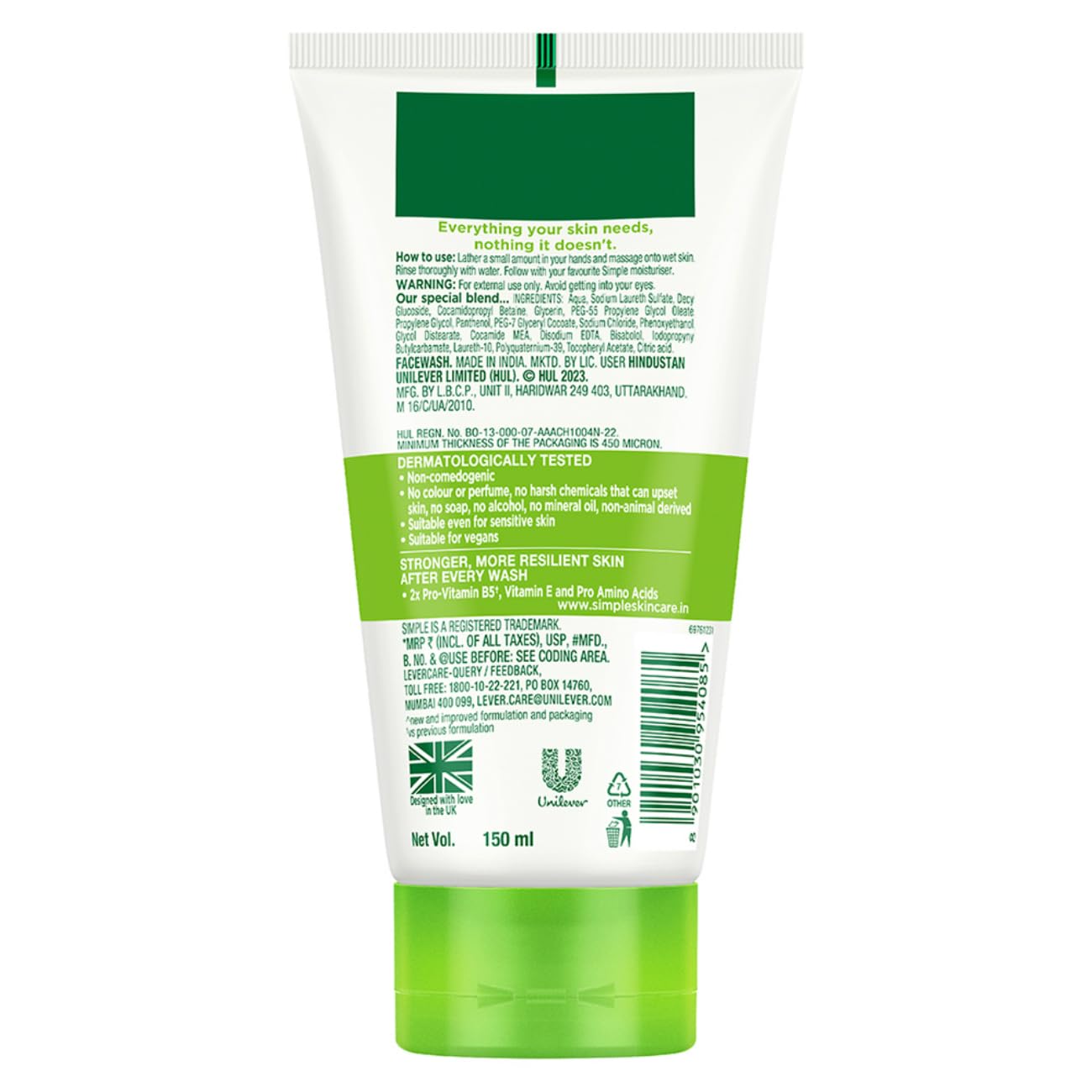 Simple Kind To Skin Moisturising Facial Wash 150 ml
