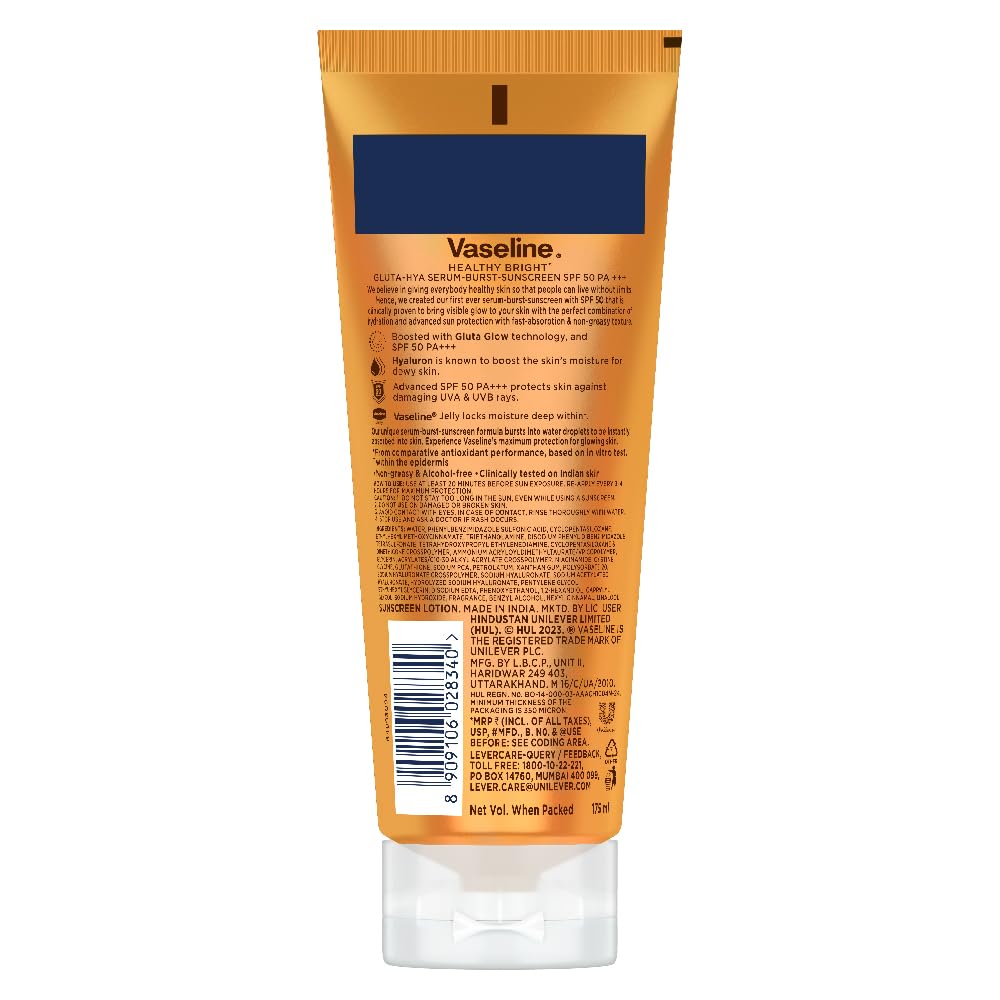 Vaseline Gluta Hya - Antioxidant SPF 50 PA+++ Sunscreen for Face & Body