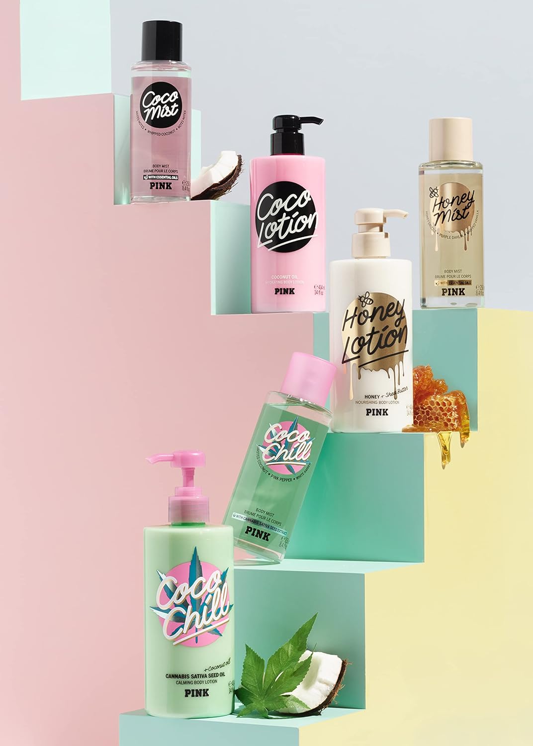Victoria's Secret Pink Honey Body Mist with Essential Oils (250 ml)