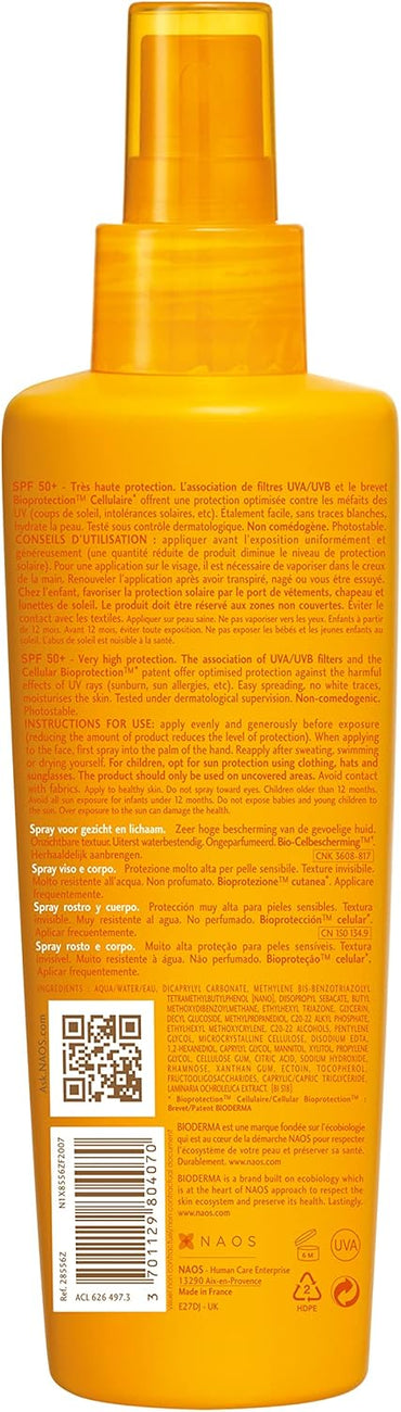 BIODERMA Photoderm Max Body Sunscreen Spray Spf 50+ (200 ml)