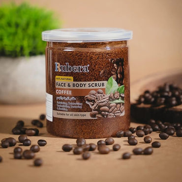 Rubera Coffee Face & Body Scrub (500ml) | Exfoliating & Revitalizing Scrub