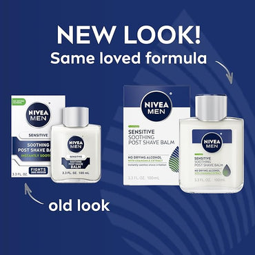 Nivea Men Sensitive After Shave Balm | Extra Soothing & Hydrating Post-Shave Care | With Chamomile & Vitamin E |