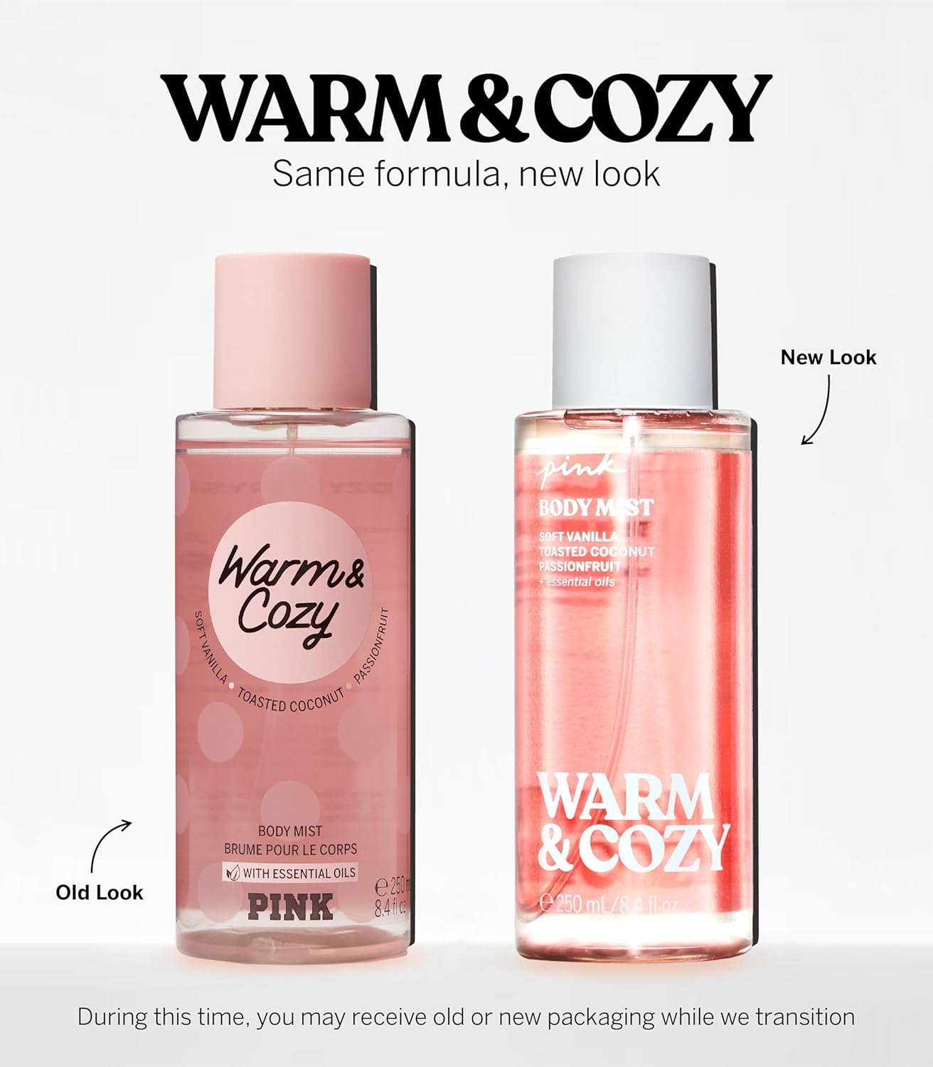 Victoria's Secret Pink Warm & Cozy Body Mist – 250ml Spray for Women