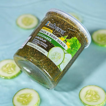 Rubera Cucumber Face & Body Scrub (500ml) | Refreshing & Soothing Exfoliator