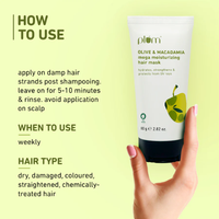 Plum Olive & Macadamia Mega Moisturizing Hair Mask 80g