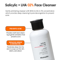 Minimalist Salicylic Acid + LHA 2% Cleanser 100ml
