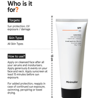 Minimalist SPF 50 Sunscreen 100g
