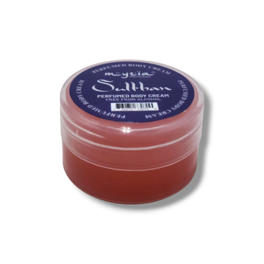 Myzia Sulthan Perfumed Body Cream – 10g Each, Pack of 12 | Regal, Bold Fragrance