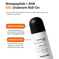Minimalist Nonapeptide + AHA 6% Underarm Roll-On
