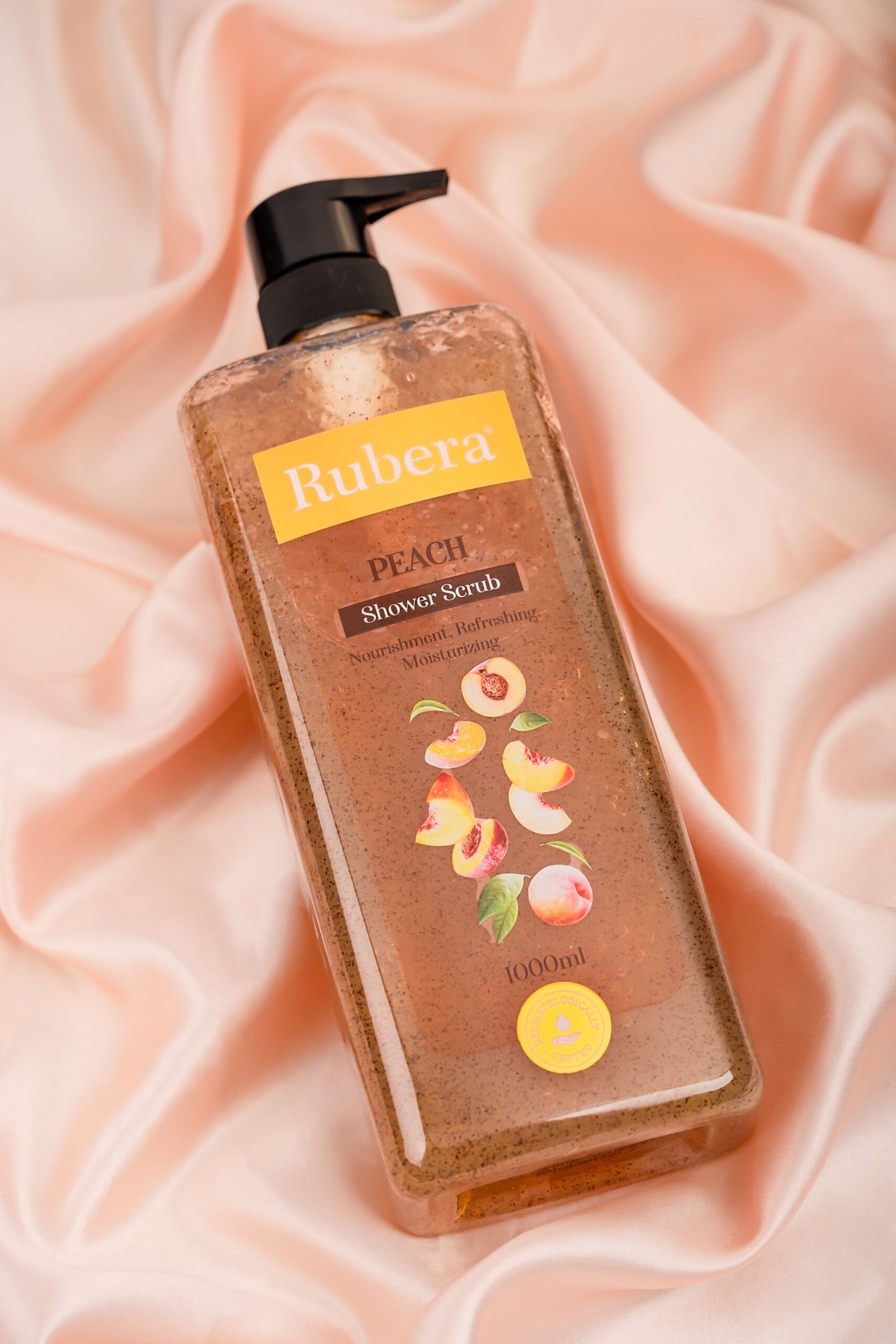 Rubera® Peach Face & Body Scrub | Exfoliating & Refreshing Cleanser (1000ml)
