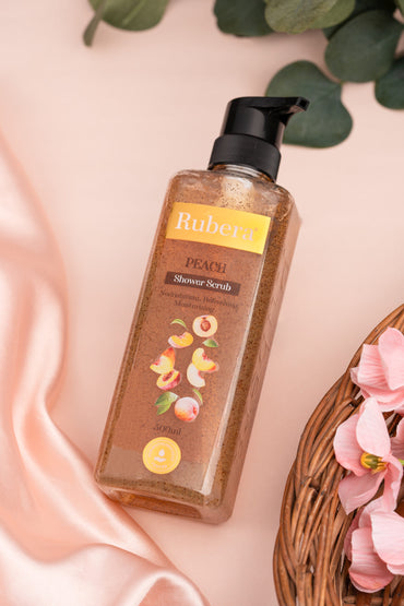 Rubera® Peach Face & Body Scrub | Exfoliating & Refreshing Cleanser (1000ml)