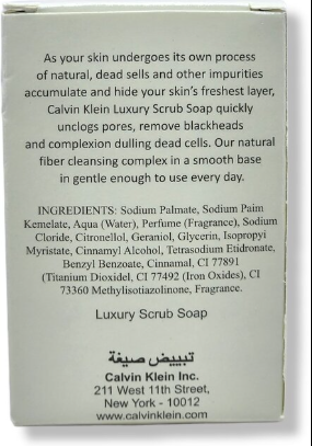 Calvin Klein Blueberry Luxury Scrub Soap with Whitening Formula – Skin Brightening & Deep Exfoliation