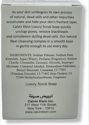 Calvin Klein Apricot Luxury Scrub Soap – Gentle Brightening & Exfoliation