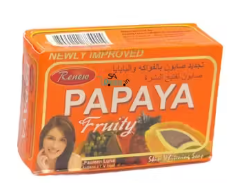 Renew Papaya Fruity Skin Whitening Soap – Brightening, Exfoliating & Nourishing Bar (135 g)