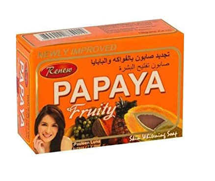 Renew Papaya Fruity Skin Whitening Soap – Brightening, Exfoliating & Nourishing Bar (135 g)