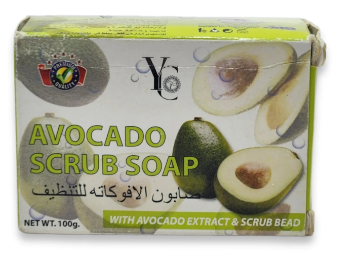 YC Avocado Scrub Soap – Deep Cleansing & Moisturizing Exfoliating Bar (100g)