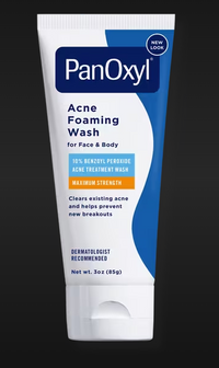 PanOxyl Acne Foaming Wash for Face & Body – Maximum Strength Benzoyl Peroxide Cleanser