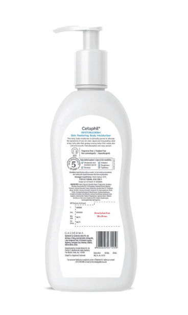 Cetaphil Restoraderm Body Moisturizer – 295ml | Advanced Hydration for Very Dry, Sensitive Skin
