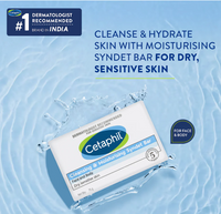 Cetaphil Cleansing & Moisturising Syndet Bar – Soap-Free Gentle Cleanser for Dry and Sensitive Skin