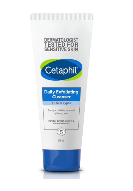 Cetaphil Daily Exfoliating Cleanser – Gentle Face Scrub for All Skin Types